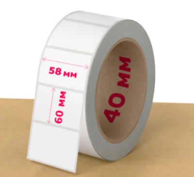 Термоэтикетка 58*60мм (500 этикеток/рулон)