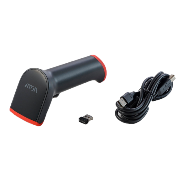 Беспроводной сканер 2D штрихкода АТОЛ Impulse 12 BT (Bluetooth, USB, Чёрный, Без подставки, арт. 55777)