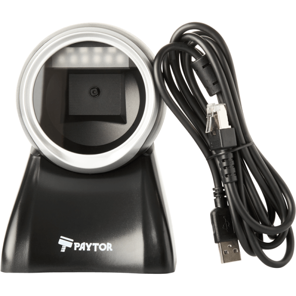 Настольный сканер 2D штрихкода PayTor GS-1118 (USB, Черный, арт. GS-1118-UB-11)
