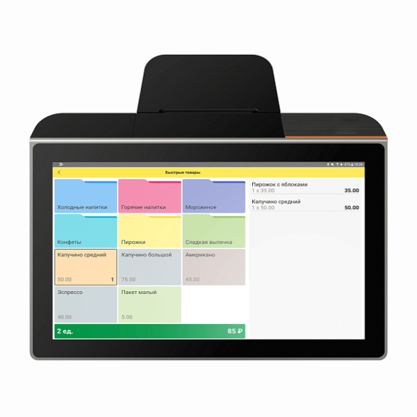 Онлайн-касса MSPOS-Т-Ф (USB/microUSB/RJ11/RJ12/Ethernet/Audio, Черный)