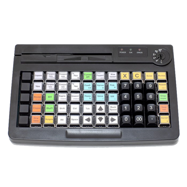 Программируемая клавиатура АТОЛ KB-60-KU (rev.2) (USB/PS/2, MSR, Черный, арт. 42290)