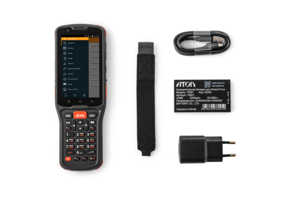 Терминал сбора данных АТОЛ Smart.Prime (базовый, 4", Android 11.0 с GMS, MT8768, 3/32Gb, 2D E3, Wi-Fi, BT, NFC, 4G, GPS, Camera, 5200 mAh, арт. 54204)